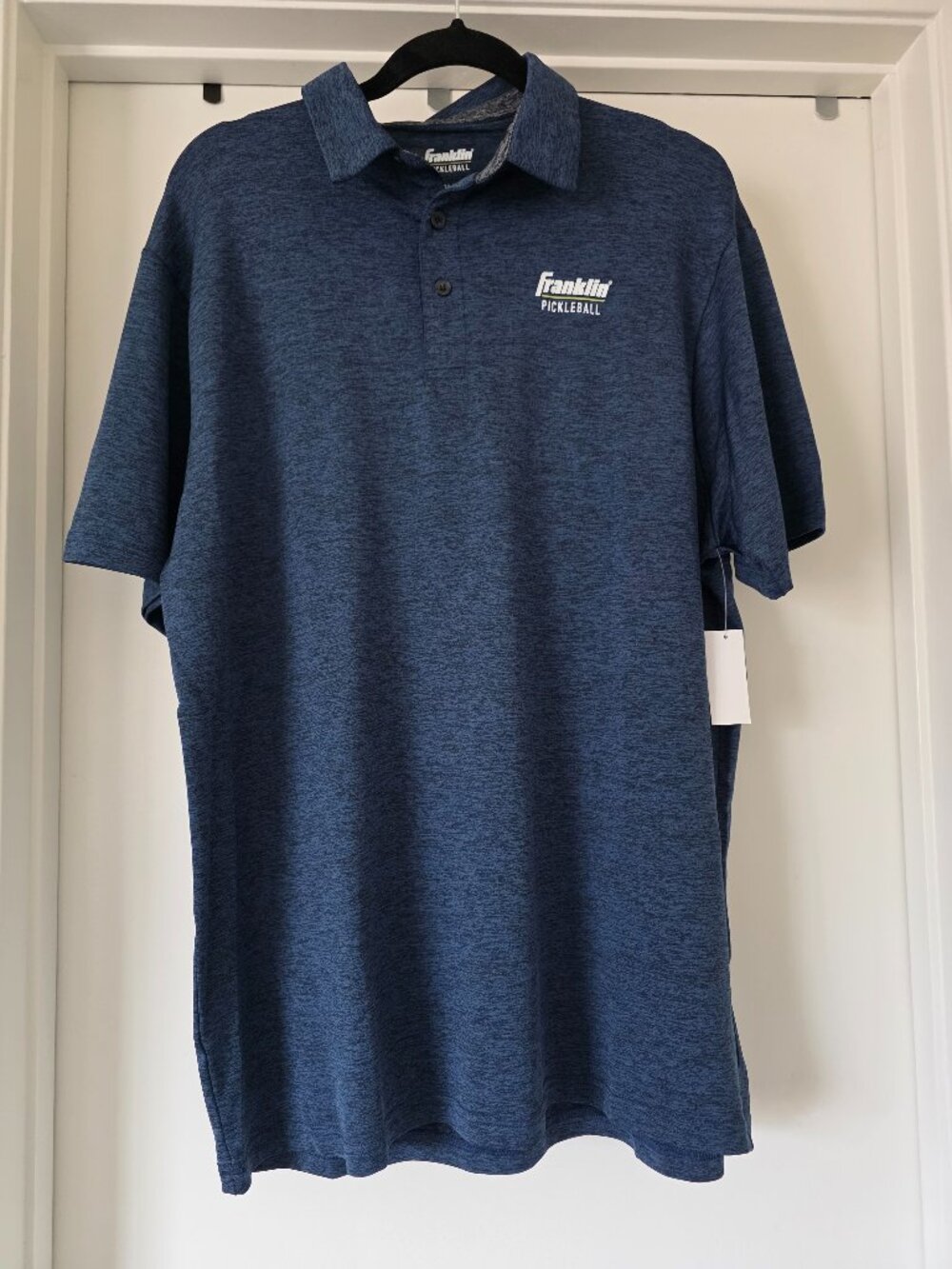 NEW Franklin Pickleball Men's Polo Shirt Short Sleeve Blue Size XL Collared NWT